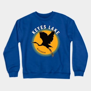 Keyes Lake in Wisconsin Heron Sunrise Crewneck Sweatshirt